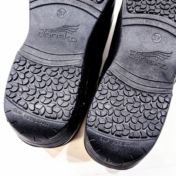 Dansko XP 2.0 Professional Clogs Black Leather Women's 37 EU 6½-7 US Slip Resist - Picture 8 of 10